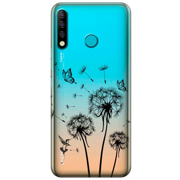 

Прозрачный силиконовый чехол iSwag для Tecno Camon 12 CC7 с рисунком - Одуванчики (KS9871)