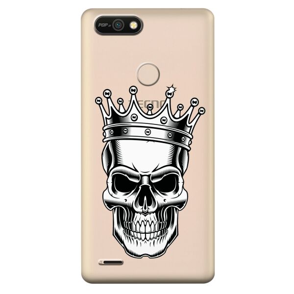 

Прозрачный силиконовый чехол iSwag для Tecno POP 2F (B1F) с рисунком - Царский череп (KS10240)
