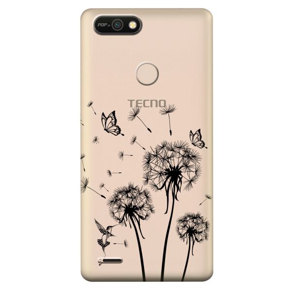 

Прозрачный силиконовый чехол iSwag для Tecno POP 2F (B1F) с рисунком - Одуванчики (KS10246)