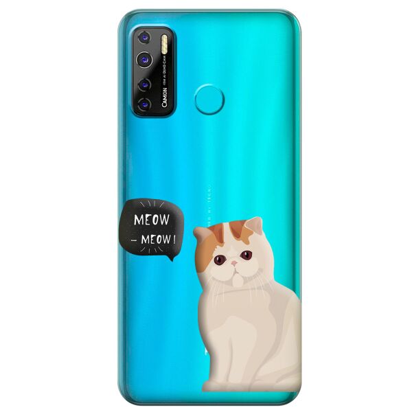 

Прозрачный силиконовый чехол iSwag для Tecno Camon 15 Air с рисунком - Котенок (KS10367)