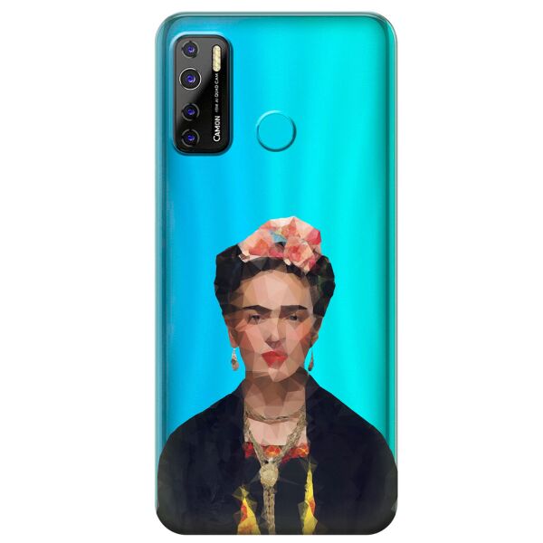 

Прозрачный силиконовый чехол iSwag для Tecno Camon 15 Air с рисунком - Фрида Кало (KS10392)