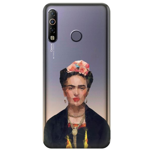 

Прозрачный силиконовый чехол iSwag для Tecno Camon 12 Air с рисунком - Фрида Кало (KS10467)