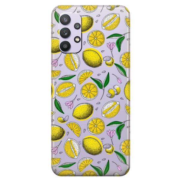

Прозрачный силиконовый чехол iSwag для Samsung Galaxy A32 с рисунком - Лимоны (KS10499)
