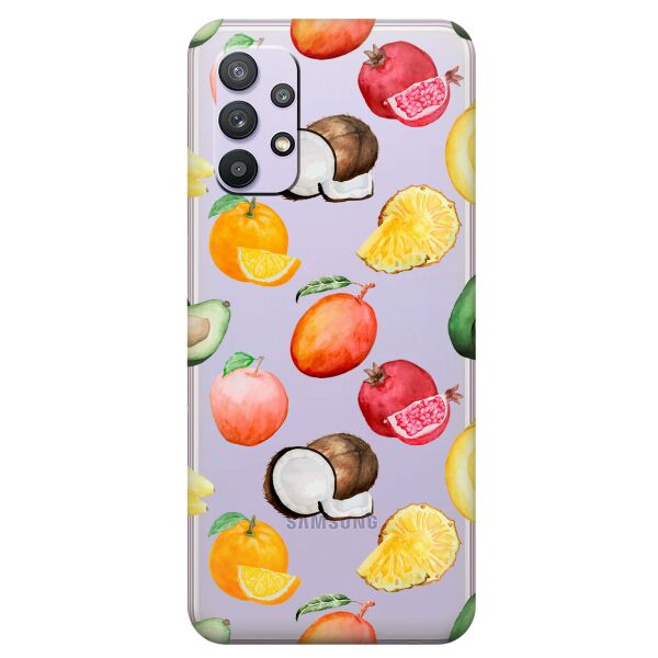

Прозрачный силиконовый чехол iSwag для Samsung Galaxy A32 с рисунком - Фрукты (KS10506)