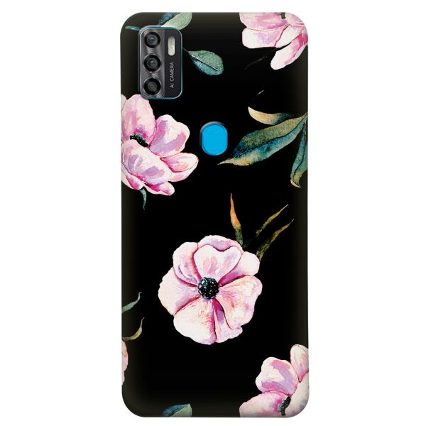 

Черный силиконовый чехол iSwag для ZTE Blade A7s 2020 с рисунком - Пионы (KS11083)