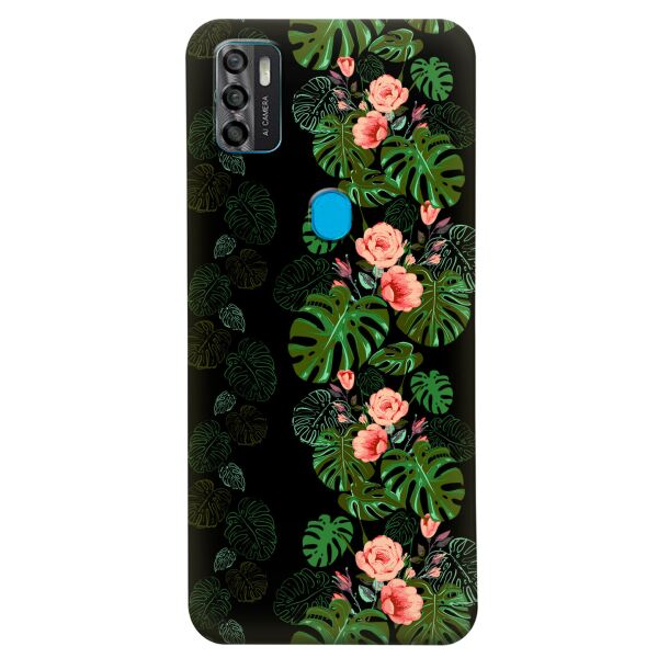 

Черный силиконовый чехол iSwag для ZTE Blade A7s 2020 с рисунком - Тропические листья (KS11119)