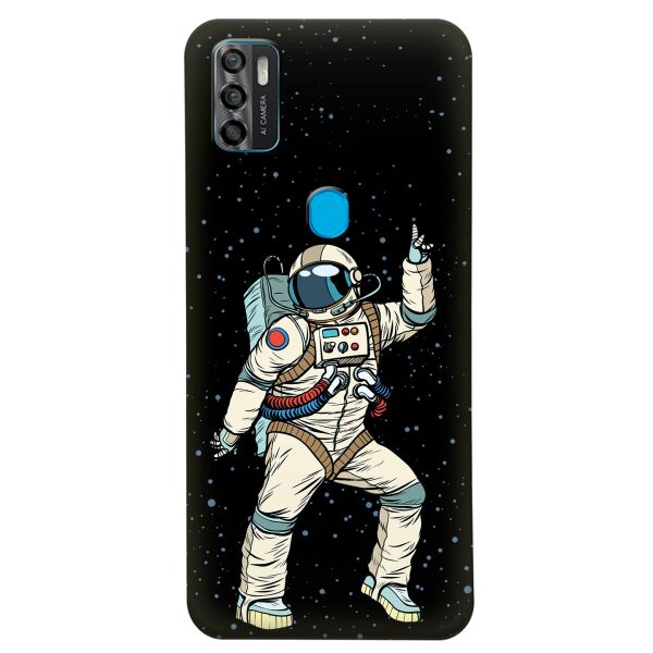 

Черный силиконовый чехол iSwag для ZTE Blade A7s 2020 с рисунком - Веселый космонавт (KS11127)