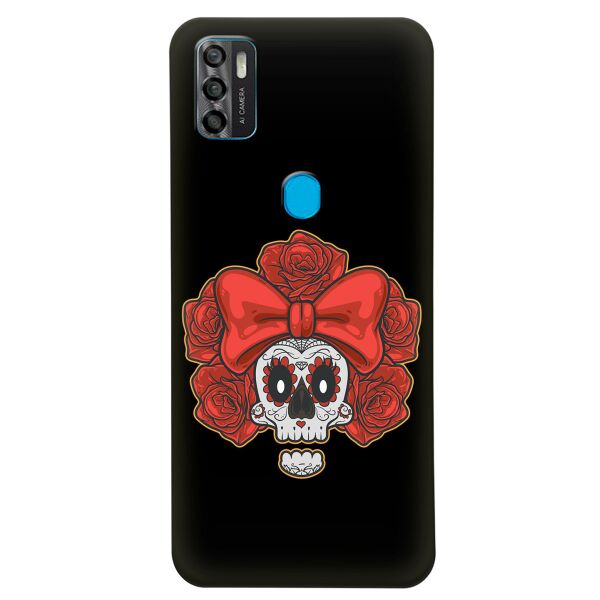 

Черный силиконовый чехол iSwag для ZTE Blade A7s 2020 с рисунком - Готический череп (KS11129)