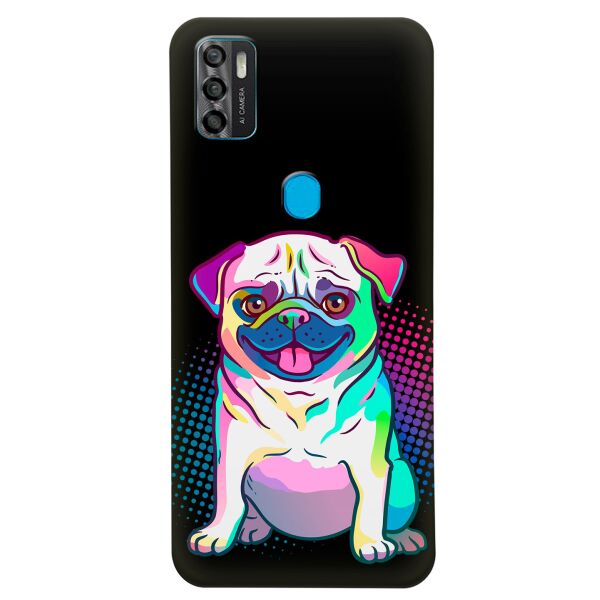 

Черный силиконовый чехол iSwag для ZTE Blade A7s 2020 с рисунком - Мопс (KS11135)