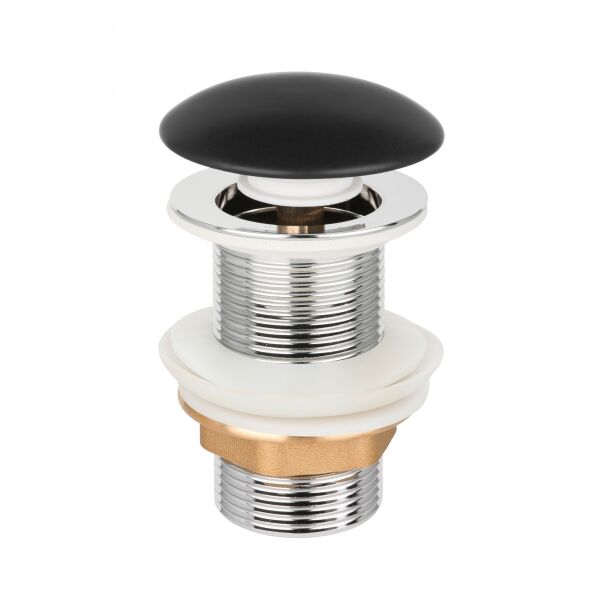 

Донный клапан Invena, click-clack, черный, матовый, керамический грибок SC-B1-CBP