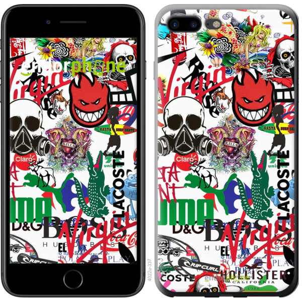 

Чехол на iPhone 7 Plus Many different logos 4022c-337
