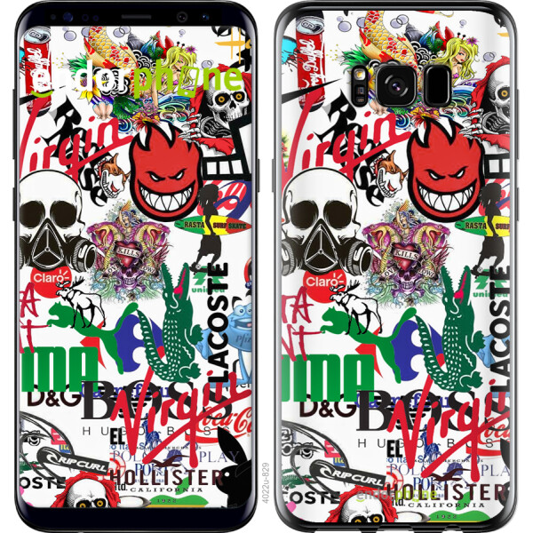 

Чехол на Samsung Galaxy S8 Many different logos 4022t-829, 2D пластик