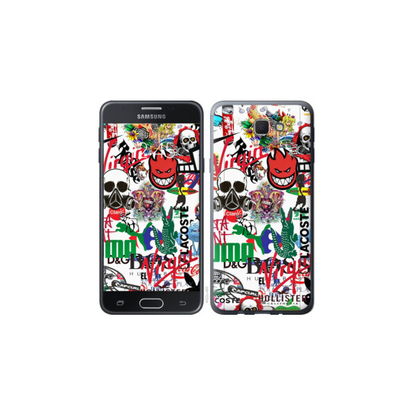 

Чехол на Samsung Galaxy J5 Prime Many different logos 4022u-465, Силикон