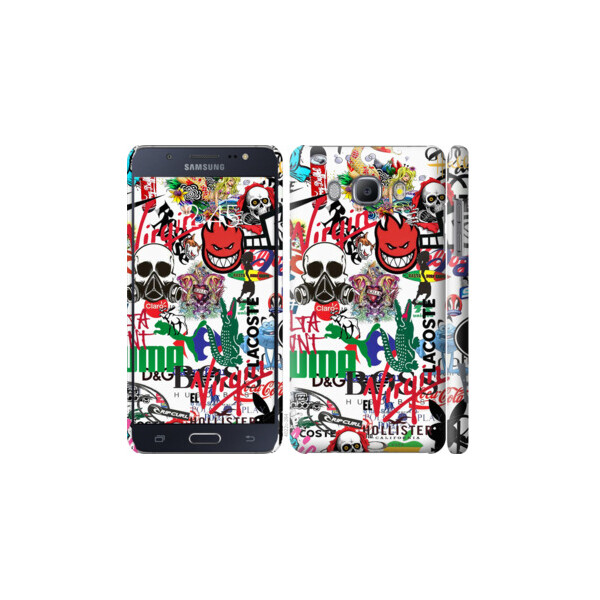 

Чехол на Samsung Galaxy J5 (2016) J510H Many different logos 4022c-264, Пластик глянцевый
