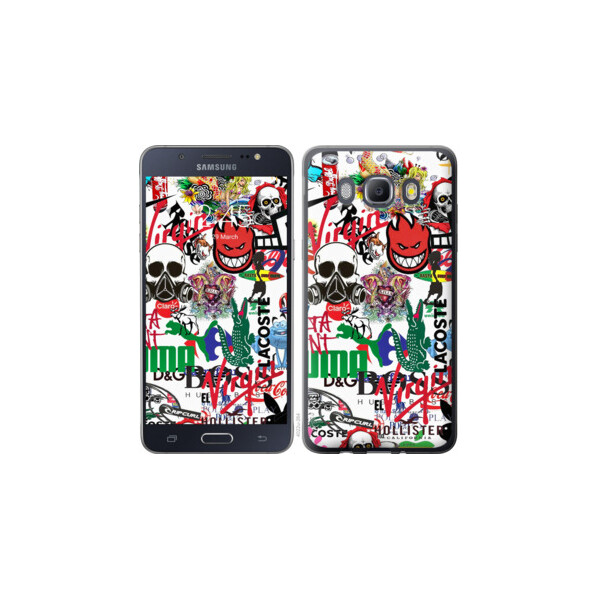 

Чехол на Samsung Galaxy J5 (2016) J510H Many different logos 4022t-264, 2D пластик
