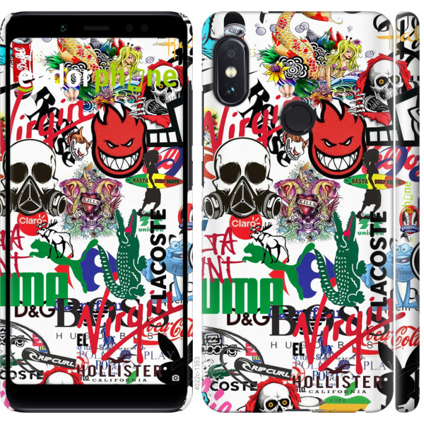 

Чехол на Xiaomi Redmi Note 5 Pro Many different logos 4022m-1353