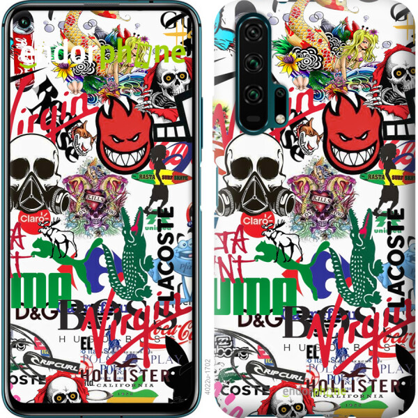 

Чехол на Huawei Honor 20 Pro Many different logos 4022u-1702