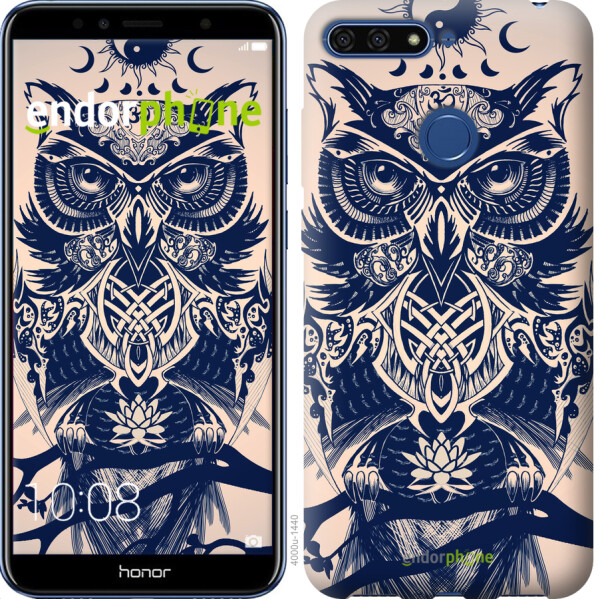 

Чехол на Huawei Honor 7A Pro Узорчатая сова 4000u-1440
