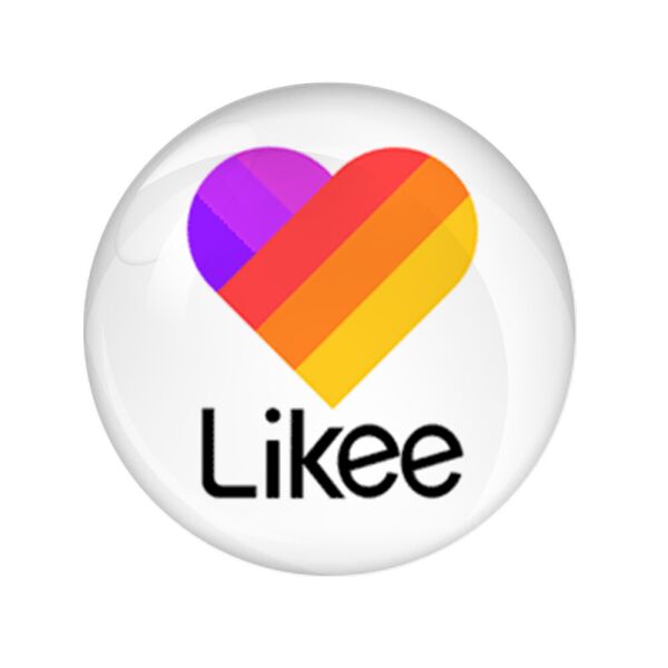 

Держатель для телефона Glass Logo Likee / Белый фон (163022)