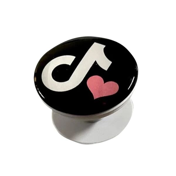 

Держатель для телефона Glass Logo TikTok сердце / Черный (163023)
