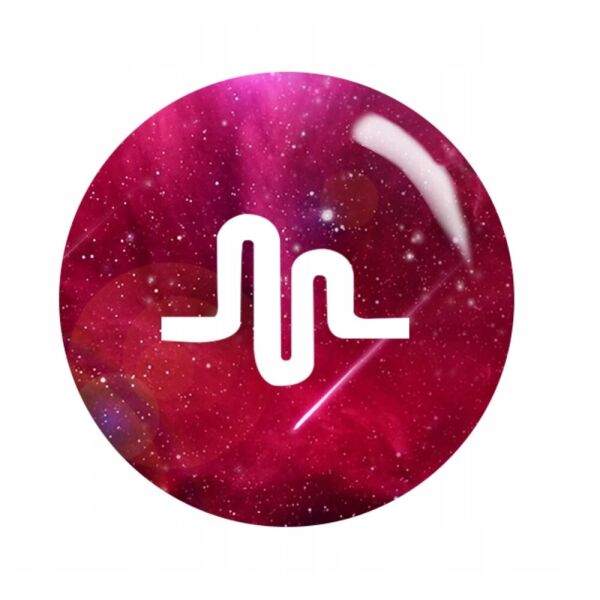 

Держатель для телефона Glass Logo Mysical.ly / Розовый космос (163029)