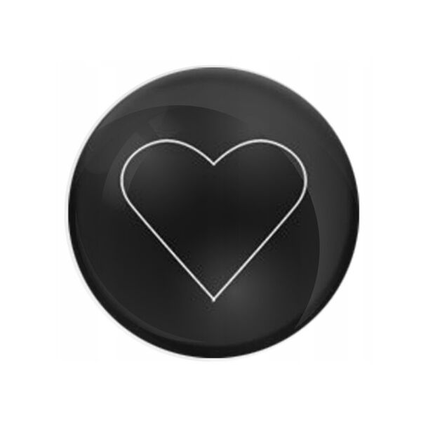 

Держатель для телефона Glass Logo Черное сердце / Черный (163039)
