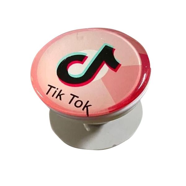 

Держатель для телефона Glass Logo TikTok / Розовый (163041)