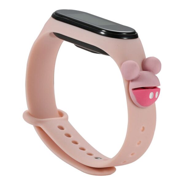 

Силиконовый ремешок Cartoon Face для Xiaomi Mi Band 3/4 Розовый/Микки Маус (149459)