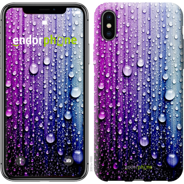 

Чехол на iPhone X Капли воды 3351m-1050, Пластик матовый