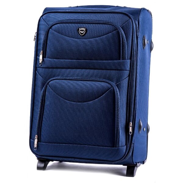 

Чемодан тканевый WINGS 6802 средний темно-синяя 2 колеса Vt00002