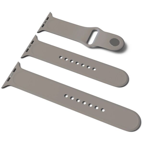 

Силиконовый ремешок для Apple Watch Sport Band 42/44 (S/M & M/L) 3pcs Серый/Dark Gray (152926)