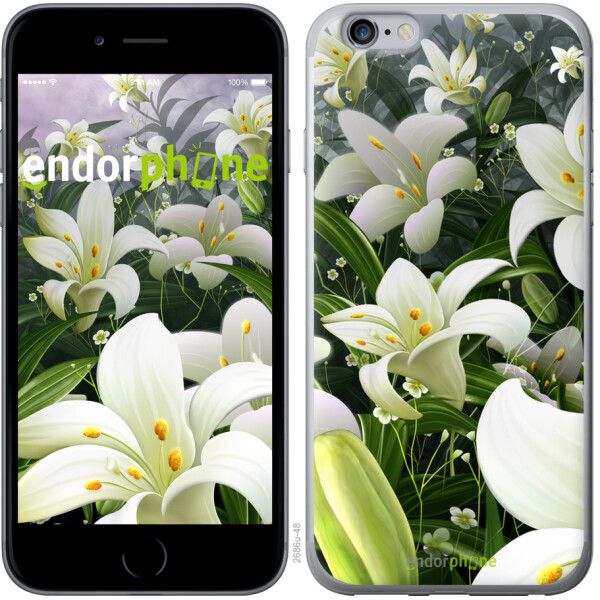 

Чехол на iPhone 6 Plus Белые лилии 2686t-48, 2D пластик