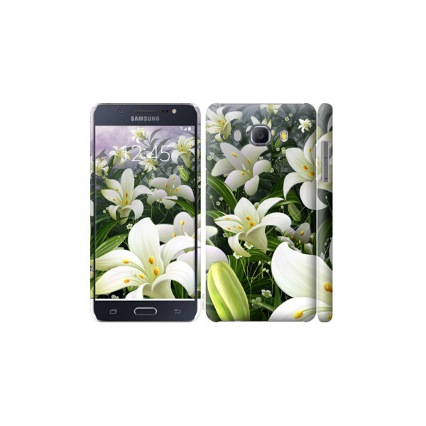 

Чехол на Samsung Galaxy J5 (2016) J510H Белые лилии 2686c-264, Пластик глянцевый