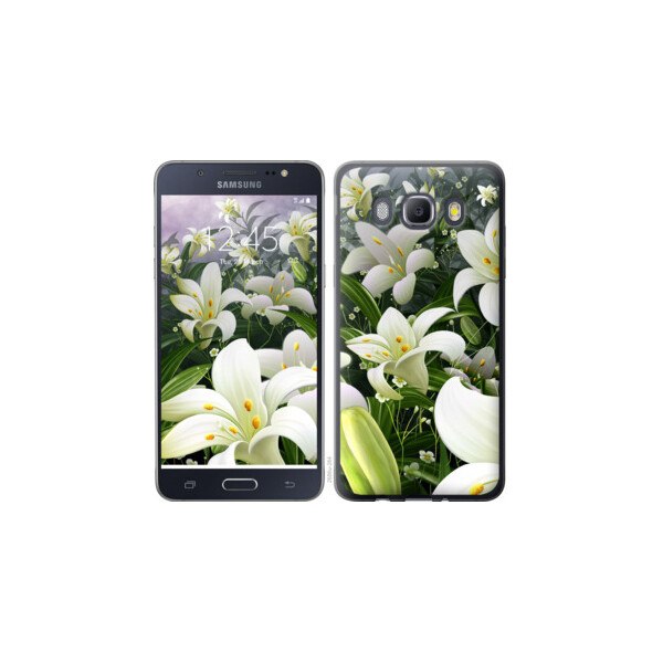 

Чехол на Samsung Galaxy J5 (2016) J510H Белые лилии 2686t-264, 2D пластик