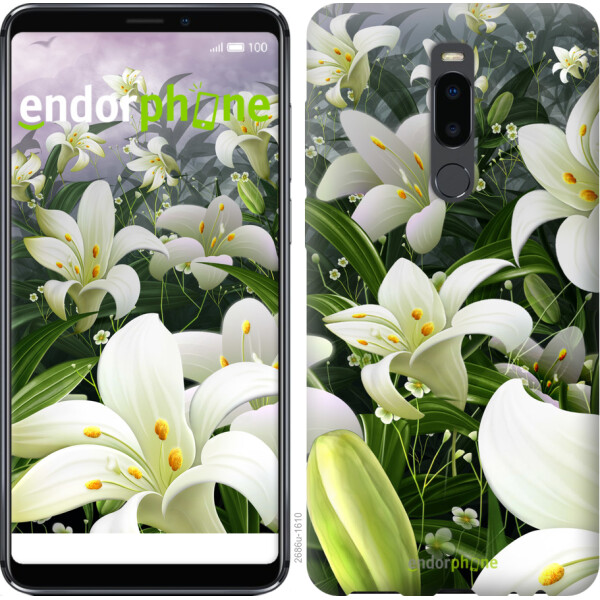 

Чехол на Meizu Note 8 Белые лилии 2686u-1610, Силикон