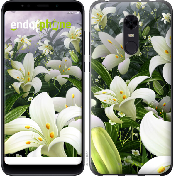 

Чехол на Xiaomi Redmi 5 Plus Белые лилии 2686u-1347, Силикон