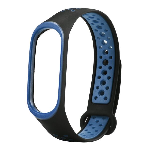 

Ремешок Sport для Xiaomi Mi Band 5 Черный / Голубой (162344)