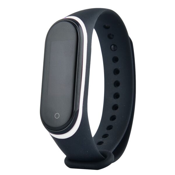 

Ремешок Slim line для Xiaomi Mi Band 5 Черный/Белый (162340)