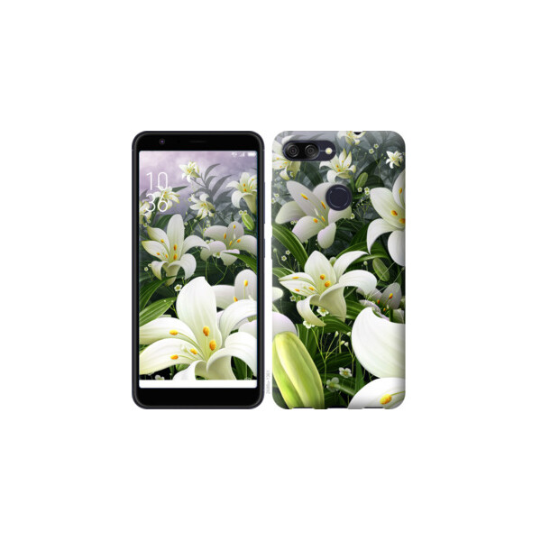 

Чехол на Asus ZenFone Max Plus M1 ZB570TL Белые лилии 2686u-1361, Силикон
