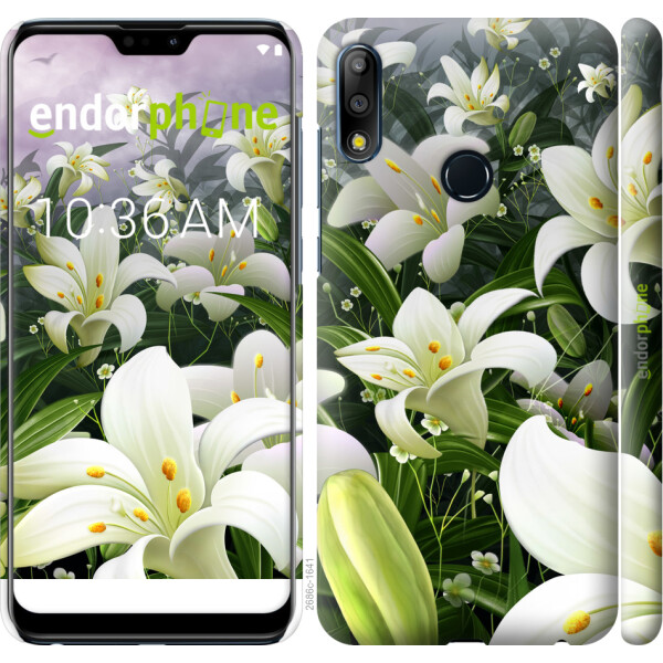 

Чехол на Asus Zenfone Max Pro M2 ZB631KL Белые лилии 2686u-1641, Силикон