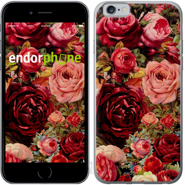 

Чехол на iPhone 6 Цветущие розы 2701u-45, Силикон