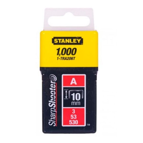 

Скобы STANLEY тип А, 10мм, к степлера ручного Light Duty, 1000шт (1-TRA206T)