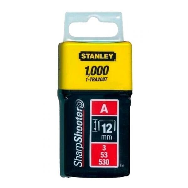 

Скобы STANLEY тип А, 12мм, к степлера ручного Light Duty, 1000шт (1-TRA208T)