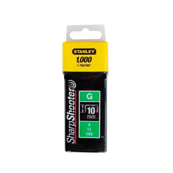 

Скобы STANLEY тип G, 10мм, к степлера Heavy Duty, 1000шт (1-TRA706T)