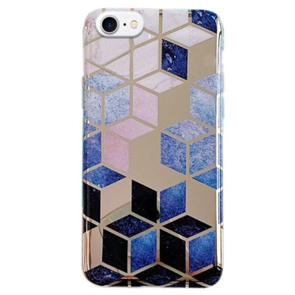 

TPU Чехол Геометрия для Apple iPhone 7 (4.7'') Синий / Розовый (125239)