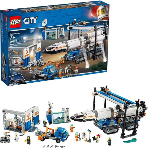 

Конструктор Lego City Площадка для сборки и транспорт для перевозки ракеты (60229)