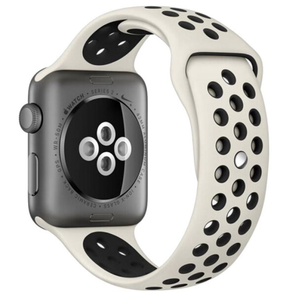 

Силиконовый ремешок Sport Nike+ для Apple watch 38mm/40mm Antigue White/Black (154053)