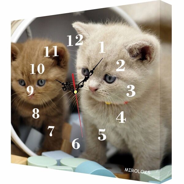 

Настенные часы MIROLOKS Котенок 35х35 см M00027