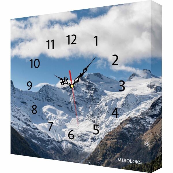 

Настенные часы MIROLOKS Горы 35х35 см M00030