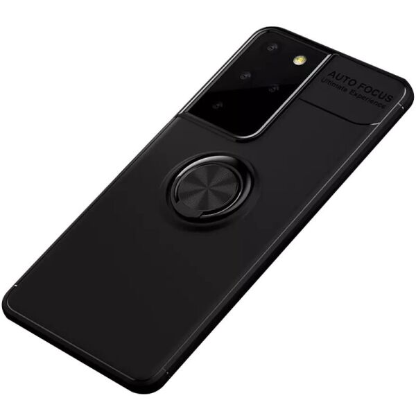 

TPU чехол Deen ColorRing под магнитный держатель (opp) для Samsung Galaxy S21 Ultra Черный / Черный (161802)